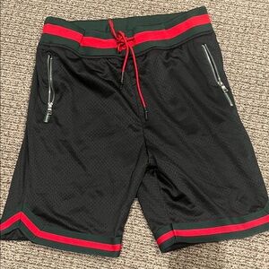 Jordan Craig Black and Red Men's Shorts Large